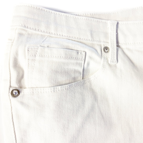 Wholesale Bundle of 24 - Mossimo White Stretch Denim Jean Shorts (Bermuda Mid-Rise) Sizes 00, 16, 18
