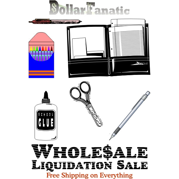 Wholesale Bundle of 100 - Budget & Store Brand School Supplies Assortment