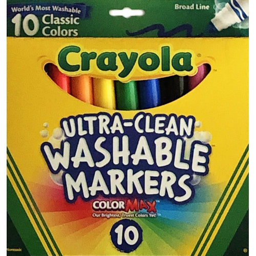 Ultra-Clean Washable Broad Line Markers (10 Count) on Sale up to 80% Off at 5to99.com Daily Deals Dollar Store.
