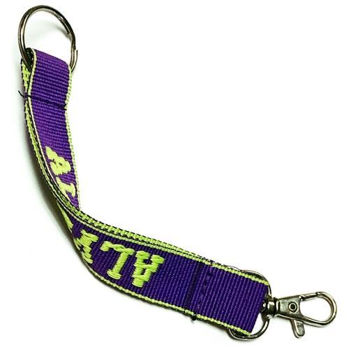 Wholesale Bundle of 100 - Embroidered Novelty Keychains - Nylon Key Strap & Clip (1" x 7.75") Assorted Names & Phrases