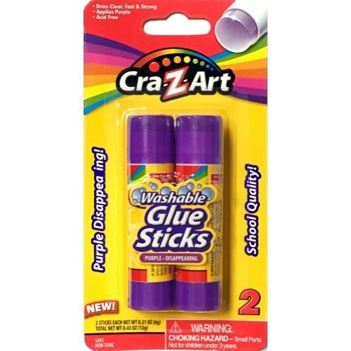 Washable Disappearing Purple School Glue Sticks (2 Pack) on Sale up to 80% Off at 5to99.com Daily Deals Dollar Store.