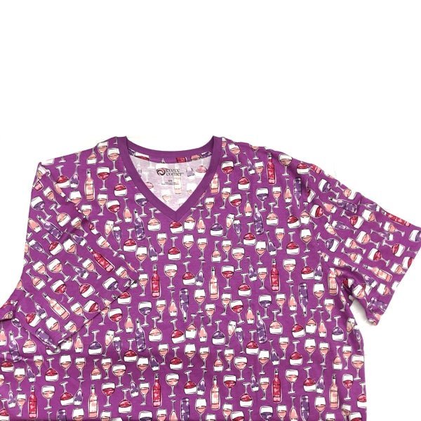 Cozee Corner Womens V - Neck Cotton T-Shirt Nightgowns Set - Wine Down & Raspberry Pink (2 - Pack) - Dollar Fanatic