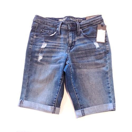 Wholesale Bundle of 24 - Mossimo White Stretch Denim Jean Shorts (Bermuda Mid-Rise) Sizes 00, 16, 18