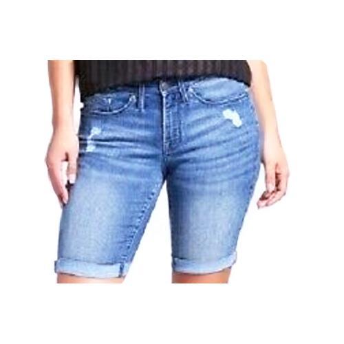 Wholesale Bundle of 24 - Mossimo White Stretch Denim Jean Shorts (Bermuda Mid-Rise) Sizes 00, 16, 18