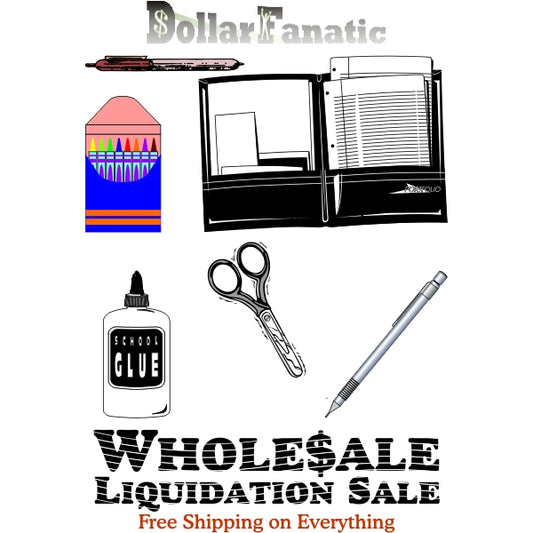 Wholesale Bundle of 100 - Budget & Store Brand School Supplies Assortment